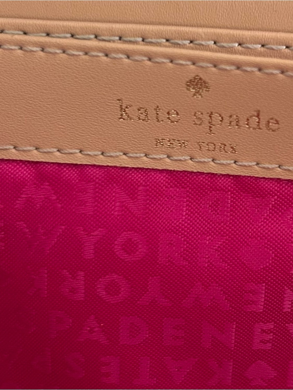 Kate Spade Black Leather Zip Around Continental Wallet Gold Logo - Picture 10 of 12